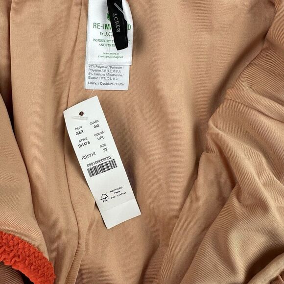 NWT‎ J Crew Scrunchie Classic Scoopneck One-Piece Swimsuit Women's Size 22 NEW - Picture 4 of 8